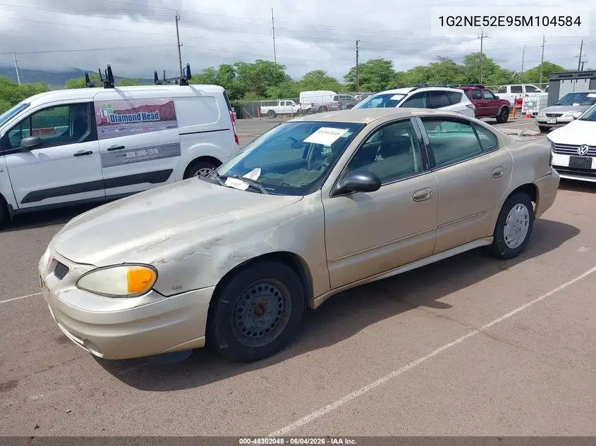 2005 Pontiac Grand Am Se VIN: 1G2NE52E95M104584 Lot: 45302048