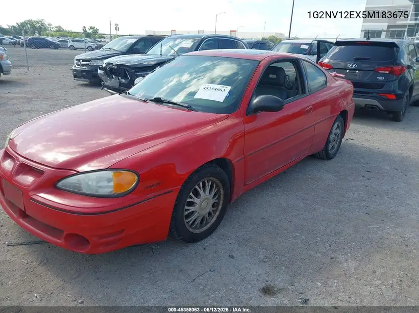 2005 Pontiac Grand Am Gt1 VIN: 1G2NV12EX5M183675 Lot: 45358063