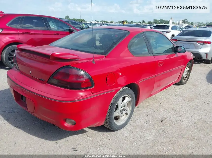 2005 Pontiac Grand Am Gt1 VIN: 1G2NV12EX5M183675 Lot: 45358063