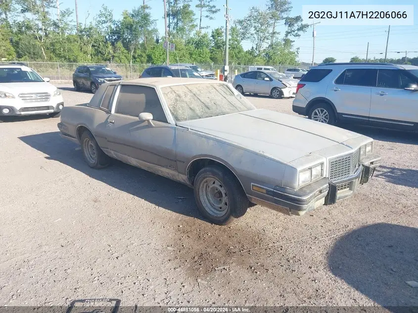 1987 Pontiac Grand Prix VIN: 2G2GJ11A7H2206066 Lot: 44881056