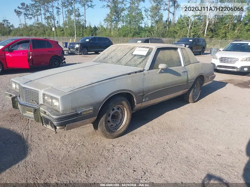 1987 Pontiac Grand Prix VIN: 2G2GJ11A7H2206066 Lot: 44881056