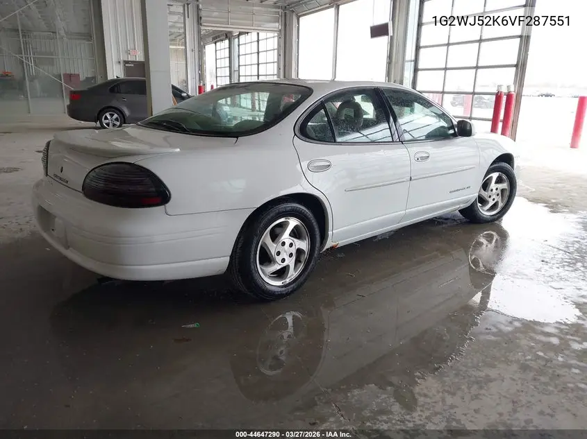1997 Pontiac Grand Prix Se VIN: 1G2WJ52K6VF287551 Lot: 44647290