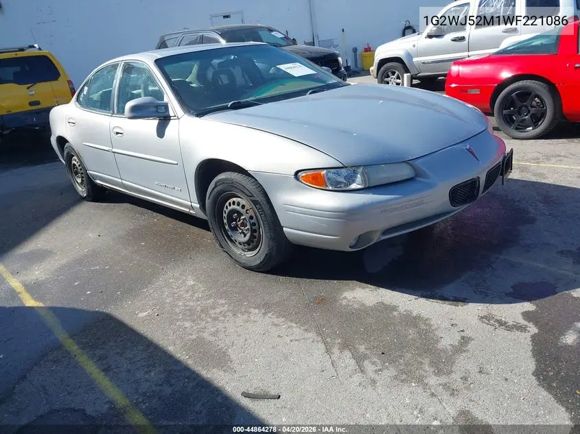 1998 Pontiac Grand Prix Se VIN: 1G2WJ52M1WF221086 Lot: 44864278