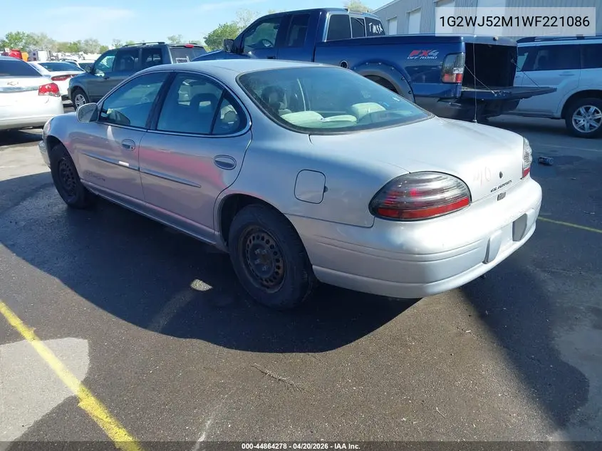 1998 Pontiac Grand Prix Se VIN: 1G2WJ52M1WF221086 Lot: 44864278