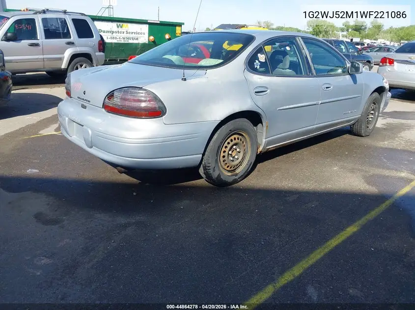 1998 Pontiac Grand Prix Se VIN: 1G2WJ52M1WF221086 Lot: 44864278