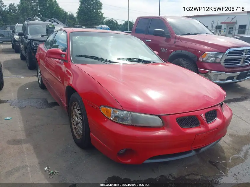 1998 Pontiac Grand Prix Gt VIN: 1G2WP12K5WF208718 Lot: 45426893