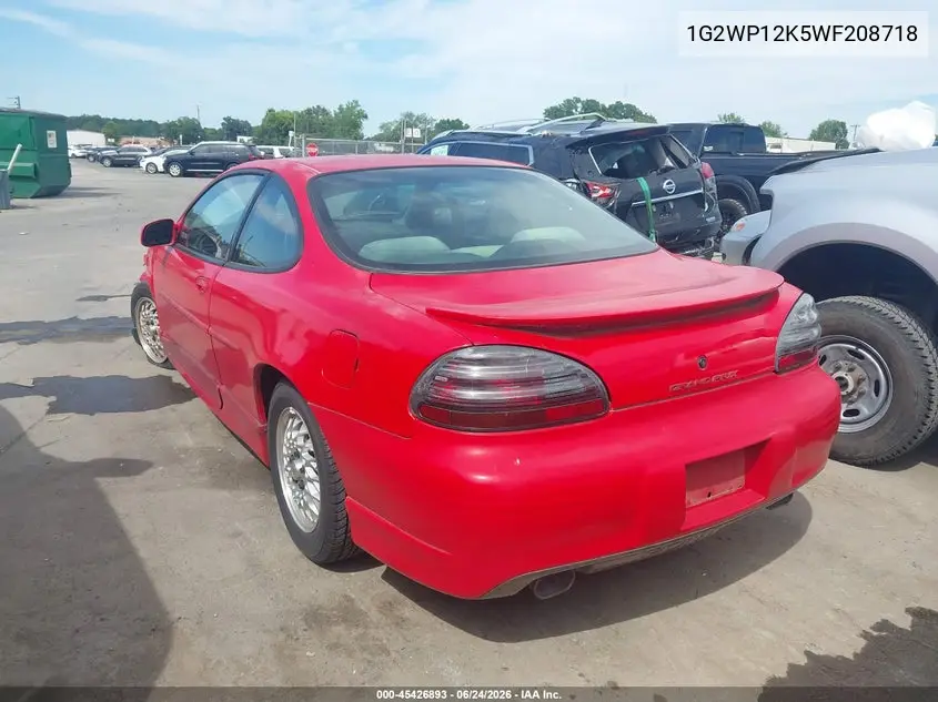 1998 Pontiac Grand Prix Gt VIN: 1G2WP12K5WF208718 Lot: 45426893