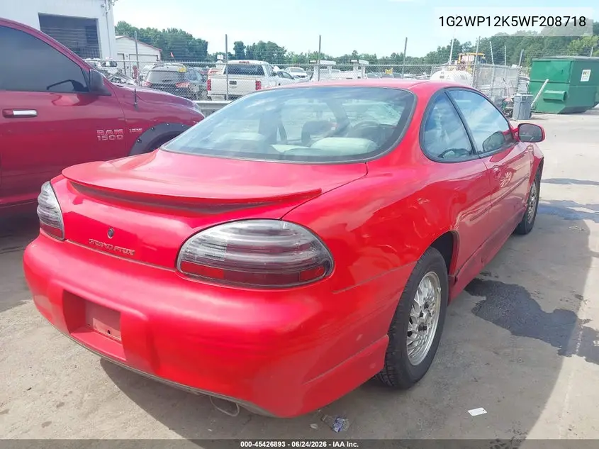 1998 Pontiac Grand Prix Gt VIN: 1G2WP12K5WF208718 Lot: 45426893