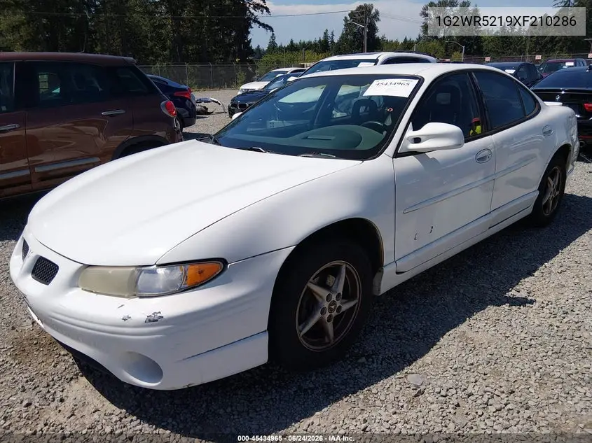 1999 Pontiac Grand Prix Gtp VIN: 1G2WR5219XF210286 Lot: 45434965