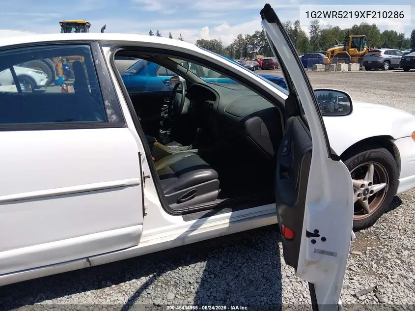 1999 Pontiac Grand Prix Gtp VIN: 1G2WR5219XF210286 Lot: 45434965