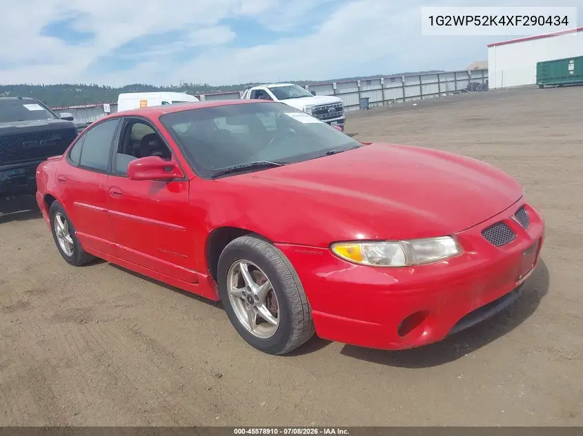 1999 Pontiac Grand Prix Gt VIN: 1G2WP52K4XF290434 Lot: 45578910