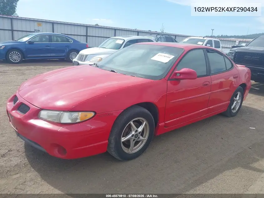 1999 Pontiac Grand Prix Gt VIN: 1G2WP52K4XF290434 Lot: 45578910