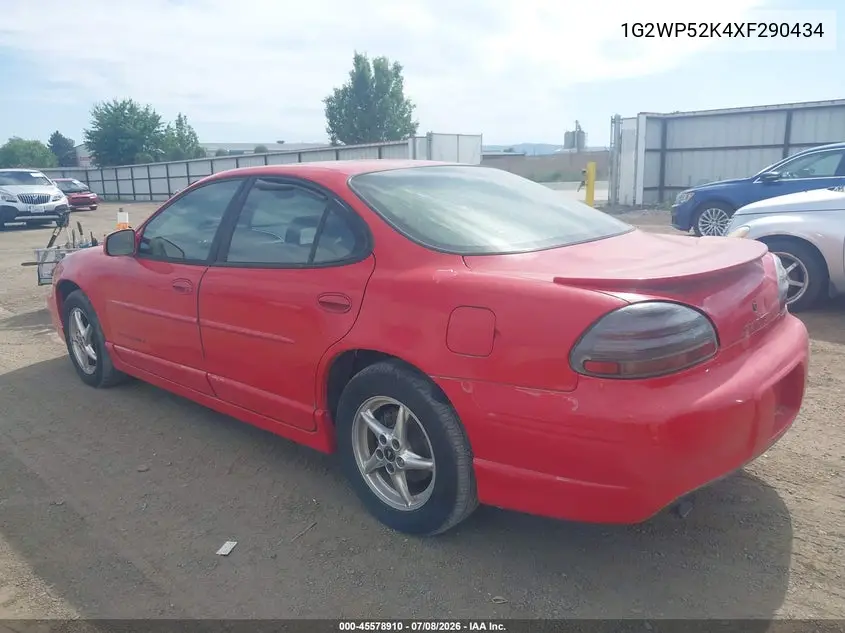 1999 Pontiac Grand Prix Gt VIN: 1G2WP52K4XF290434 Lot: 45578910
