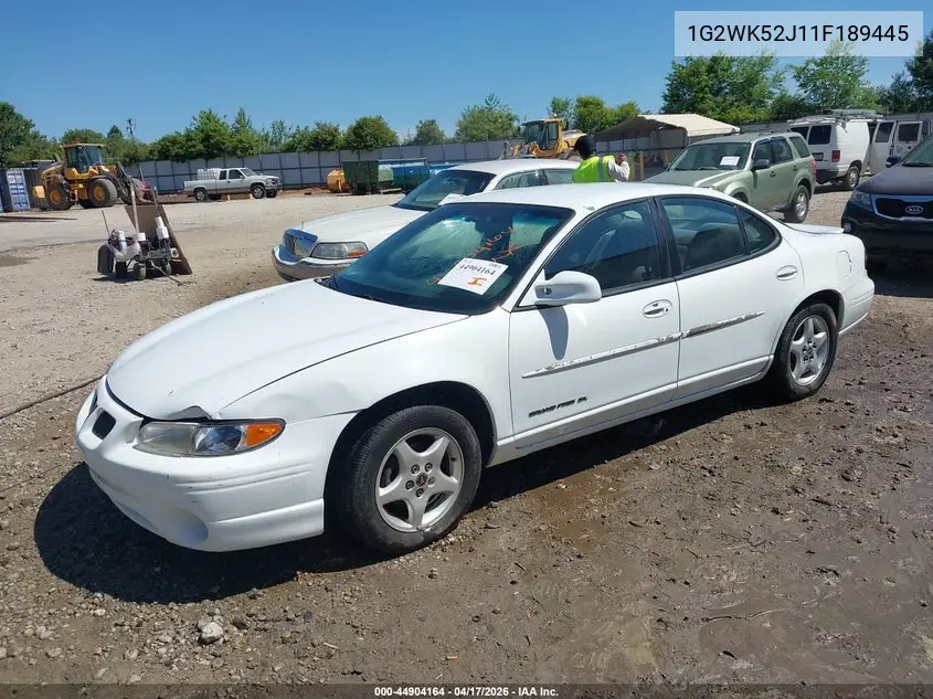 2001 Pontiac Grand Prix Se VIN: 1G2WK52J11F189445 Lot: 44904164