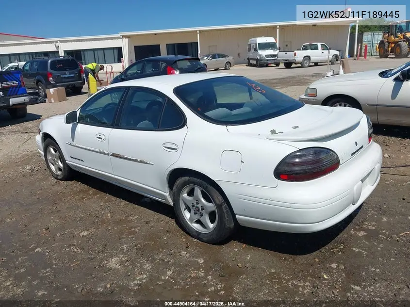 2001 Pontiac Grand Prix Se VIN: 1G2WK52J11F189445 Lot: 44904164