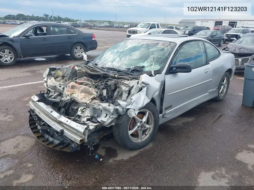2001 Pontiac Grand Prix Gtp VIN: 1G2WR12141F123203 Lot: 45317560