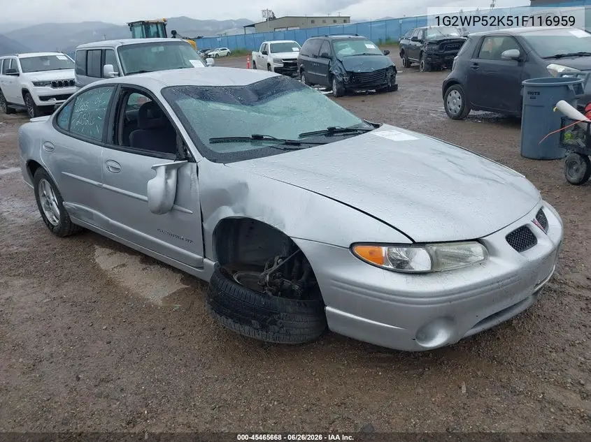 2001 Pontiac Grand Prix Gt VIN: 1G2WP52K51F116959 Lot: 45465668