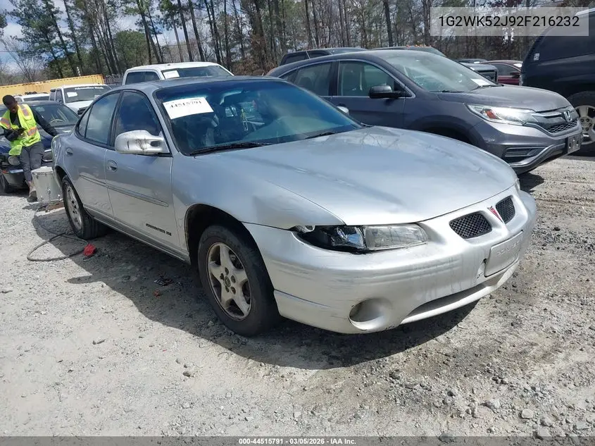 2002 Pontiac Grand Prix Se VIN: 1G2WK52J92F216232 Lot: 44515791