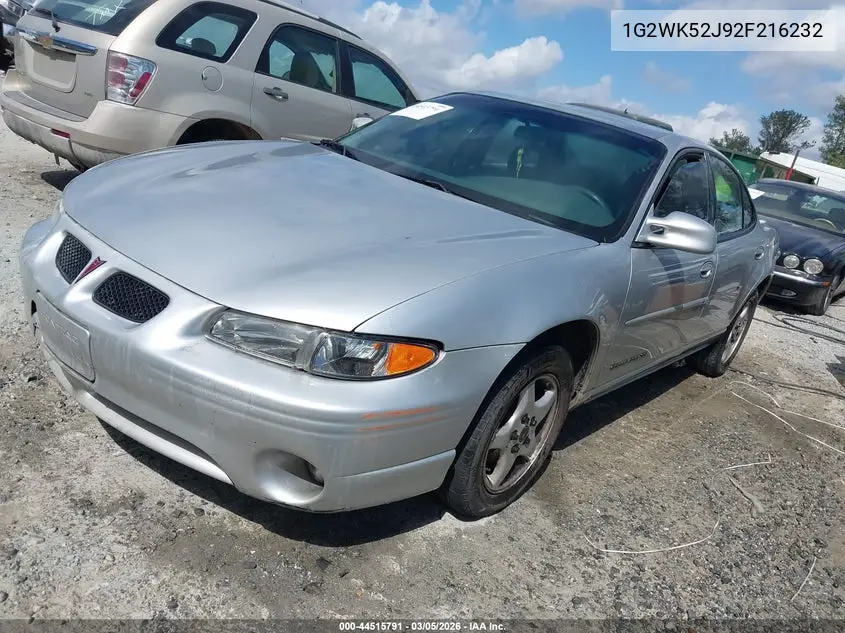 2002 Pontiac Grand Prix Se VIN: 1G2WK52J92F216232 Lot: 44515791