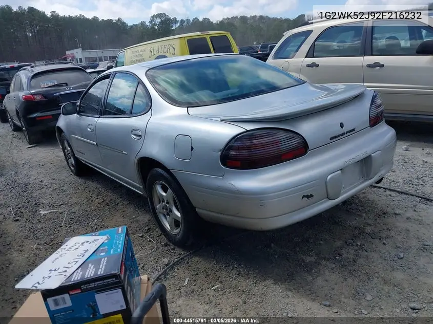 2002 Pontiac Grand Prix Se VIN: 1G2WK52J92F216232 Lot: 44515791