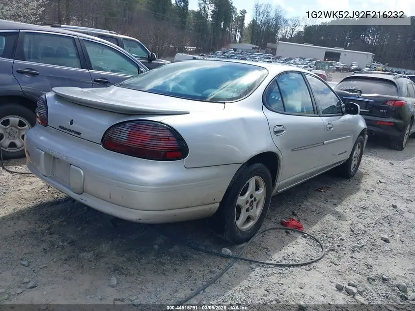 2002 Pontiac Grand Prix Se VIN: 1G2WK52J92F216232 Lot: 44515791
