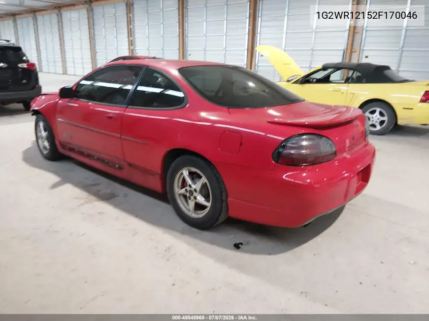 2002 Pontiac Grand Prix Gtp VIN: 1G2WR12152F170046 Lot: 45548969