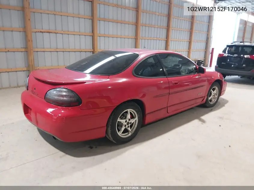 2002 Pontiac Grand Prix Gtp VIN: 1G2WR12152F170046 Lot: 45548969