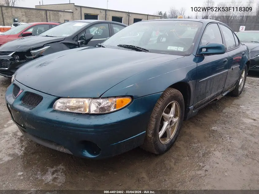 2003 Pontiac Grand Prix Gt VIN: 1G2WP52K53F118309 Lot: 44512482