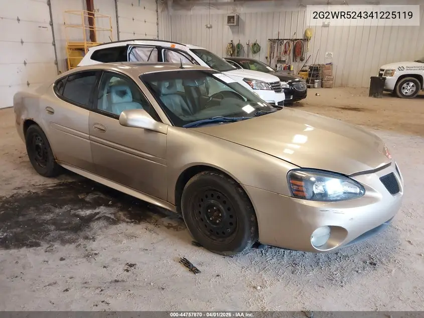 2004 Pontiac Grand Prix Gtp VIN: 2G2WR524341225119 Lot: 44757870