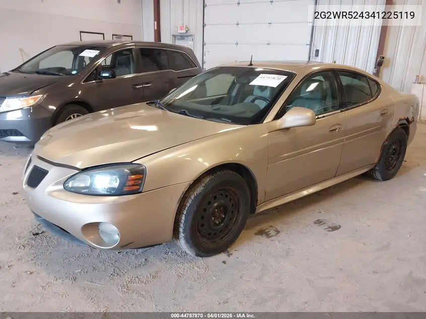 2004 Pontiac Grand Prix Gtp VIN: 2G2WR524341225119 Lot: 44757870