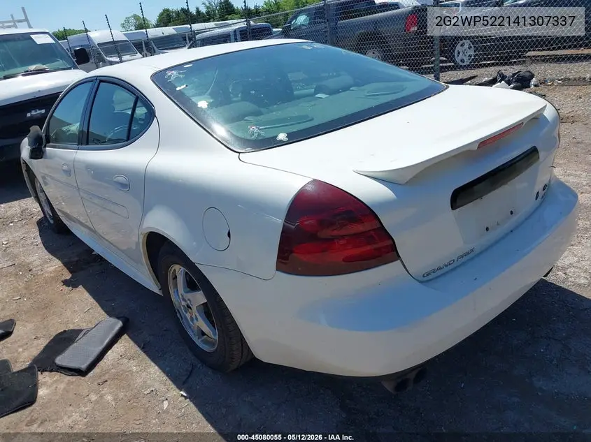 2004 Pontiac Grand Prix Gt1 VIN: 2G2WP522141307337 Lot: 45080055