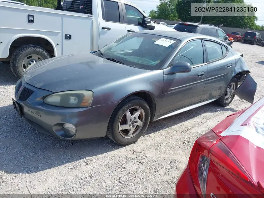 2004 Pontiac Grand Prix Gt1 VIN: 2G2WP522841235150 Lot: 45110544