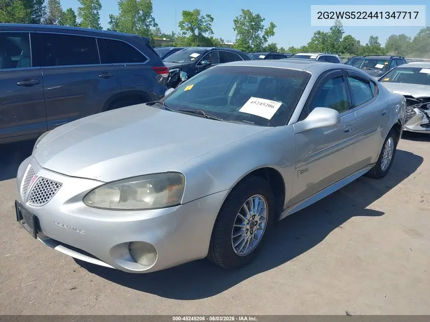 2004 Pontiac Grand Prix Gt2 VIN: 2G2WS522441347717 Lot: 45245206