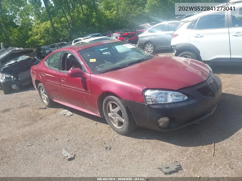 2004 Pontiac Grand Prix Gt2 VIN: 2G2WS522841273041 Lot: 45312510