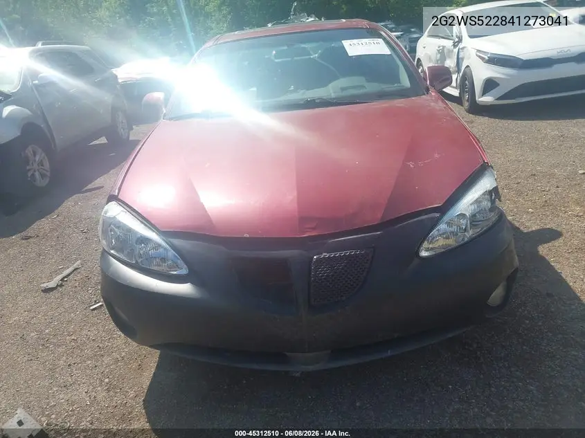 2004 Pontiac Grand Prix Gt2 VIN: 2G2WS522841273041 Lot: 45312510