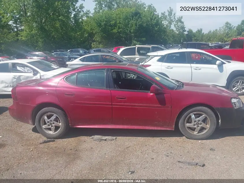 2004 Pontiac Grand Prix Gt2 VIN: 2G2WS522841273041 Lot: 45312510