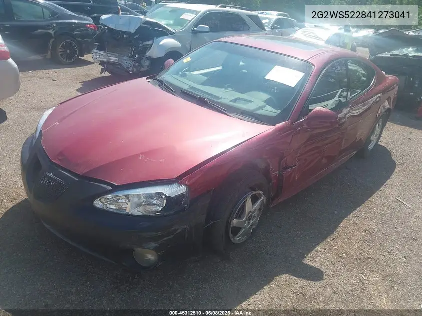 2004 Pontiac Grand Prix Gt2 VIN: 2G2WS522841273041 Lot: 45312510