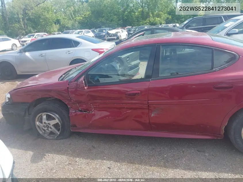 2004 Pontiac Grand Prix Gt2 VIN: 2G2WS522841273041 Lot: 45312510