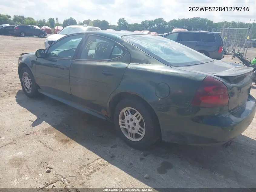 2004 Pontiac Grand Prix Gt1 VIN: 2G2WP522841279746 Lot: 45318764