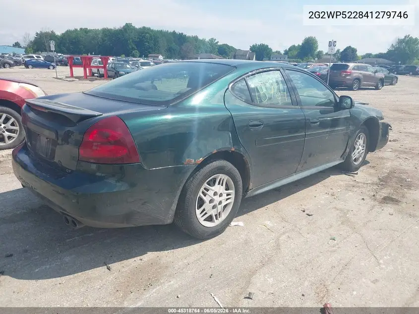 2004 Pontiac Grand Prix Gt1 VIN: 2G2WP522841279746 Lot: 45318764