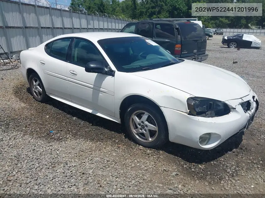 2004 Pontiac Grand Prix Gt1 VIN: 2G2WP522441201996 Lot: 45335041