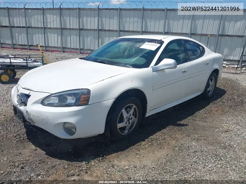 2004 Pontiac Grand Prix Gt1 VIN: 2G2WP522441201996 Lot: 45335041