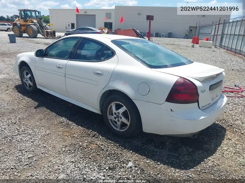 2004 Pontiac Grand Prix Gt1 VIN: 2G2WP522441201996 Lot: 45335041