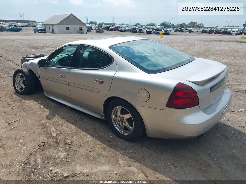 2004 Pontiac Grand Prix Gt2 VIN: 2G2WS522841275226 Lot: 45481538