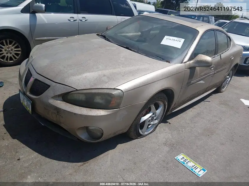 2004 Pontiac Grand Prix Gtp VIN: 2G2WR524641197543 Lot: 45628418