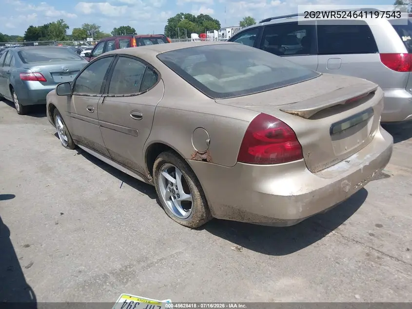 2004 Pontiac Grand Prix Gtp VIN: 2G2WR524641197543 Lot: 45628418