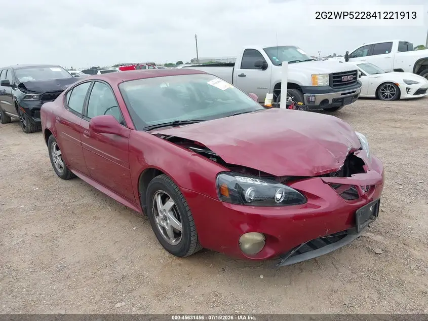 2004 Pontiac Grand Prix Gt1 VIN: 2G2WP522841221913 Lot: 45631456