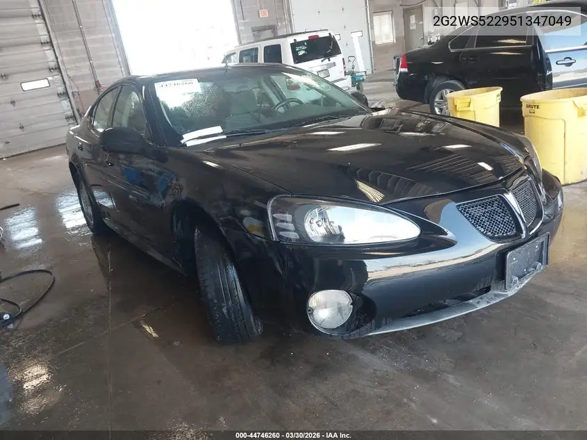 2005 Pontiac Grand Prix Gt VIN: 2G2WS522951347049 Lot: 44746260