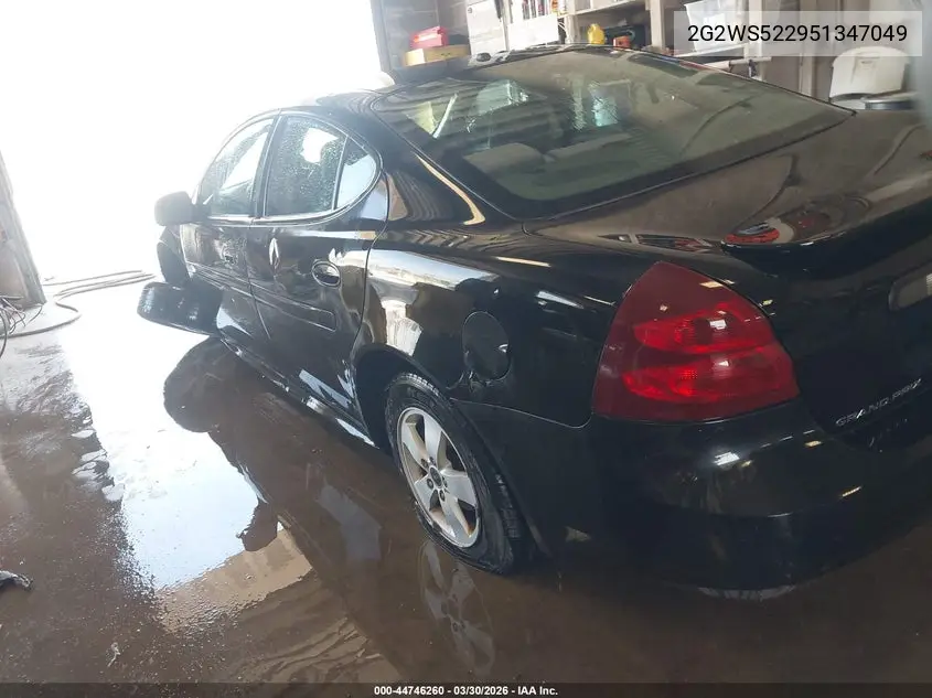 2005 Pontiac Grand Prix Gt VIN: 2G2WS522951347049 Lot: 44746260