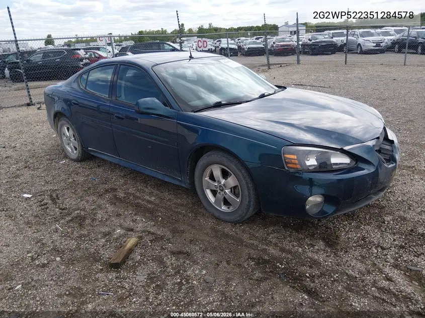 2005 Pontiac Grand Prix VIN: 2G2WP522351284578 Lot: 45060572